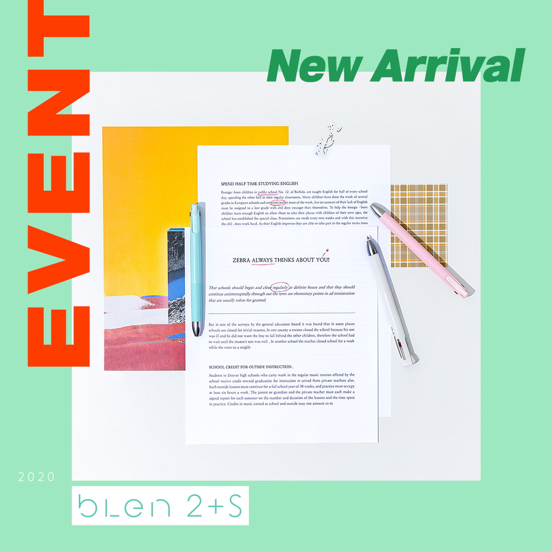3월 제브라 : New Arrival blen 2+S