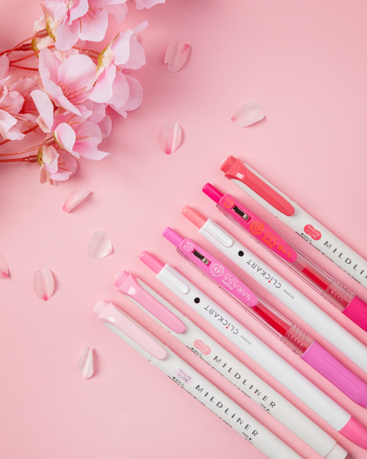 제브라 | 🌸 봄 바람 휘날리며~ 흩날리는 벚꽃 잎을 닮은 제브라 펜🌸 (사라사 클립, 마일드라이너, 클릭아트)